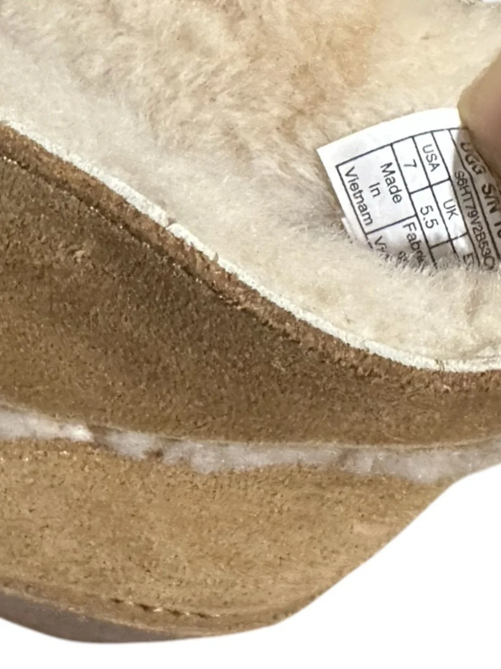 UGG Kasen Ii Shearling Suede Block Heel Ankle Booties Chestnut Size 7